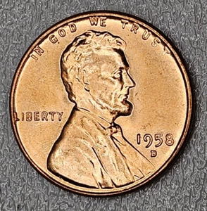 Centavo de trigo D 1958 sin circular - estado como nuevo BU RD - Imagen 1 de 3