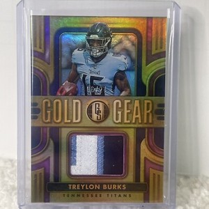 2023 Panini Gold Standard Treylon Burks Gold Gear Patch 06/24 Player Worn