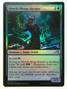 MTG Orochi Merge-Keeper 203 Foil kamigawa: neon dynasty NM/M - Bild 1 von 1