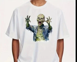 Tee Shirt Horror Halloween T-Shirt Scary. Zombie. New! - Picture 1 of 3