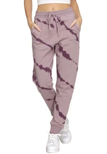She + Sky Women's French Terry Knit Joggers Lavander Purple Tie Dye Detail Small - Picture 1 of 8