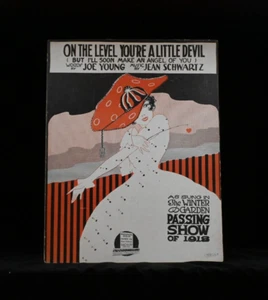 Großformatige Vintage Noten Auf der Ebene Du bist ein kleiner Teufel 1918 - Bild 1 von 1