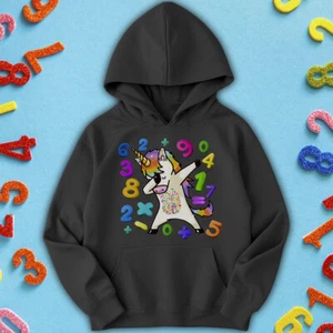 Boys and Girls Dabbing Unicorn Number Day Ideas Jumper Hoody for Kids #ND - Picture 1 of 31