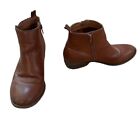 boc Women's Brown Double Side Zipper Ankle Boots with Small Heel Size 8 GUC