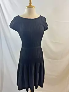 Club Monaco Black Ribbed Sweater Dress, Size M - Picture 1 of 4