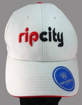 Portland Trail Blazers Sombrero Bordado Rip City Snap Back Blanco Nunca Usado Foto 1 de 4