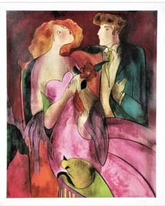 "Robe du Soir" von Linda Le Kinff signiert vom Künstler Seriolithographie - Bild 1 von 4