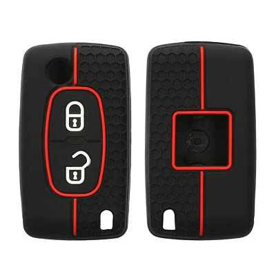 KWMOBILE Coque protection clé de voiture souple en silicone pour Peugeot Citroen clef de
