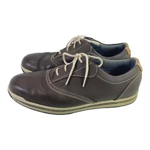FootJoy men’s FJ Contour Series casual brown lace up spikeless golf shoes 10.5 W - Picture 1 of 12