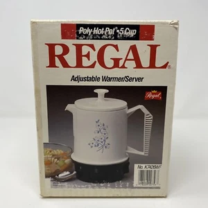 Regal Poly Hot Pot 5 Cup Electric Warmer Server K7427WH New Sealed Flower USA - Picture 1 of 4