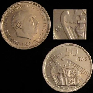 *GUTSE* FRANCO-9, 50 PESETAS 1957*60, PLUS, BRILLO ORIGINAL, SIN CIRCULAR. - Picture 1 of 1