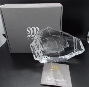 Mats Jonasson Sweden Full Lead Crystal Large Angel Fish Paperweight Signed - Picture 1 of 5