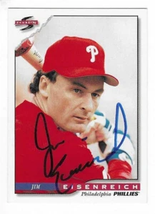 JIM EISENREICH 1996 SCORE AUTOGRAPHED SIGNED # 125 PHILADELPHIA PHILLIES - Picture 1 of 1