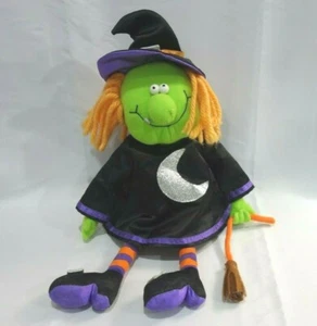Peluche Hallmark Halloween bruja bruja escoba luna plateada - Imagen 1 de 11