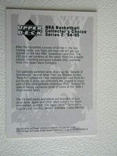 Upper Deck 1994 ~ N.B.A Basketball Season 94/95 Card Variants (e22)