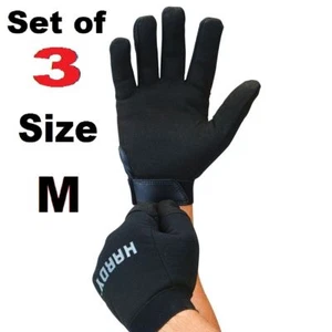 3 Pair Of Work Synthetic Leather Spandex Mechanics Gloves MEDIUM - Picture 1 of 2