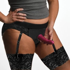 Laced Seductress Crotchless Panty Harness w Garter Straps 2XL-3XL-FREE SHIPPING! - Picture 1 of 8