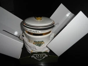 Viaje 15th Anniversary Gold Ceramic Cigar Jar ( Empty ) NIB - Picture 1 of 17