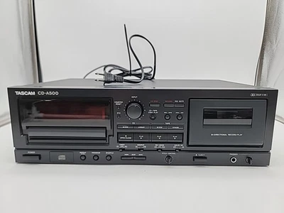 Tascam CD-A500 CD Tape Cassette Player Recorder FOR PARTS OR REPAIR ONLY - Image 1 of 4