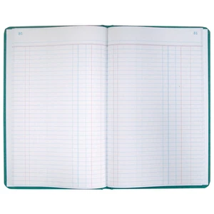 Boorum and Pease Canvas Account Book, Journal, 12 1/8" x 7 5/8", 300 Pages, Blue - Picture 1 of 2
