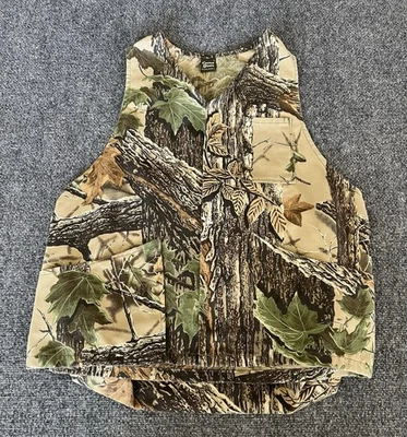 Camo Gear Hunting Vest Mens Large Green RealTree Camouflage Game Hideaway Back  - Image 1 of 4