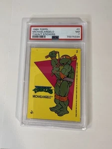 1989 Topps teenage mutant ninja turtles trading card sticker graded Michaelangel - Picture 1 of 2