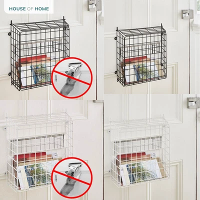 Briefkasten Käfig Post Brief Postfänger Tür Halter Schutz Korb mit Befestigungen - UK - Bild 1 von 4