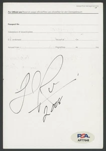 LIONEL RITCHIE signed UK Landing Card | Singer - autograph PSA/DNA certified! - Picture 1 of 2