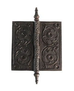 Victorian Style Steeple Tip Hinge in Cast Iron 5 Inch - Picture 1 of 2