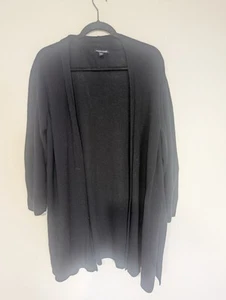Eileen Fisher Strickjacke vorne offen Damengröße 2X schwarz leicht lang Normcore - Bild 1 von 6