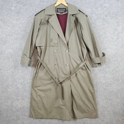 Gabardina para mujer Anne Klein II impermeable beige mezcla de lana forro talla 8 PUNTOS Foto 1 de 4