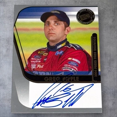 Greg Biffle PACK PULLED NASCAR 75 GREATEST signed card 2004 PRESS PASS SIGNINGS - Image 1 of 2