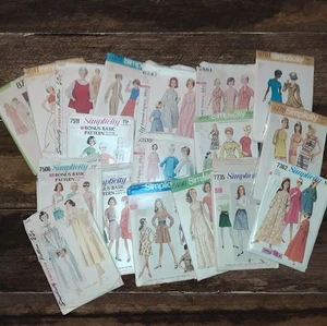 Lot Of 18 Vtg Sewing Patterns 12 UNCUT 60s 70s Simplicity Maternity Dresses 6-16 - Picture 1 of 3