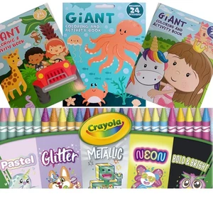 YOU PICK - Giant Coloring & Activity Book & 2 Packs Crayola Crayons for $20 F/S - Picture 1 of 37