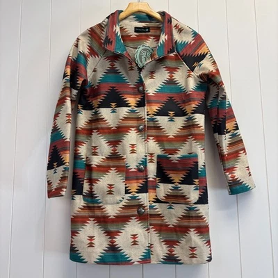 Chaqueta Boho Sterling Kreek Southern Roots Southwestern Talla S Bisonte Western Nueva con Etiquetas Foto 1 de 4