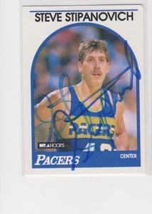 Tarjeta autografiada de Steve Stipanovich Indiana Packers 1989-1990 Hoops #148 Missouri - Imagen 1 de 1