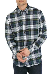 Saddlebred® Long Sleeve Flannel Plaid Woven Shirt - 100% Cotton - Picture 1 of 45