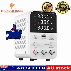 Thunder Tools Banco Fuente de Alimentación DC Variable 30V 10A Pantalla Digital - Imagen 1 de 37
