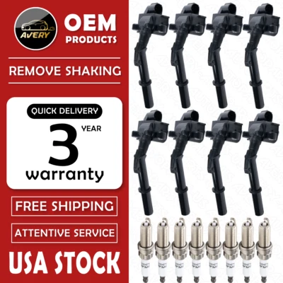 ✅ Ignition Coil + I·Platinum Spark plug OEM for Mercedes-Benz E550 S550 V8 UF733 - Image 1 of 4
