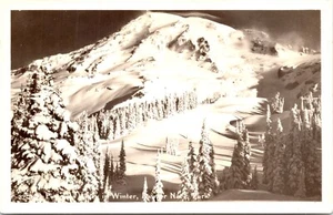 RPPC Paradise Valley in Winter Rainier National Park Real Photo Postcard - Picture 1 of 2