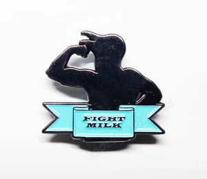 Fight Milk - Pin Badge - UK Dispatch - Picture 1 of 1