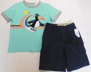 T-SHIRT & CARGO SHORTS SET--GAP--Toddler Boy TOUCAN BIRD 2 Pc--SIZE 4T--NEW - Picture 1 of 6