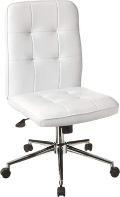 Boss Office Products Mellennial Silla de Oficina Hogar Moderna sin Brazos en Blanco Foto 1 de 4