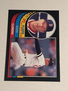 1991 Fleer All Star Team Insert Roger Clemens Red Sox 10