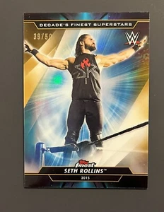 2020 WWE Topps Finest Seth Rollins Decade’s Finest Superstars Gold/50 - Picture 1 of 2