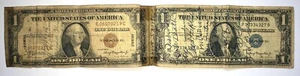 WWII Short Snorter 1935 A US $1 Hawaii Silber Zertifikat - Bild 1 von 2