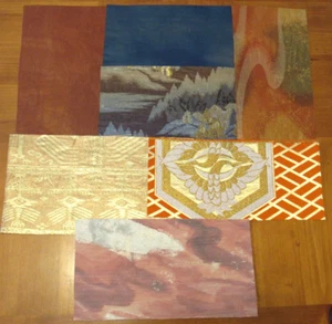 Obi Sampler with Craft Heat n Bond Ready To Use Japanese Obi Fabric #343A - Picture 1 of 5