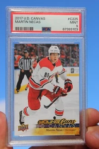 Martin Necas UD YG Young Guns 2017-18 lona PSA9 como nuevo Rookie RC *Colorado* - Imagen 1 de 2