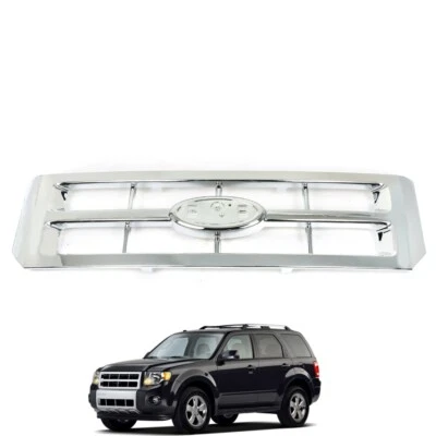 ABS Plastic For 2008 2009 2010-2012 Ford Escape Front Upper Grille Chrome Grill - Image 1 of 4