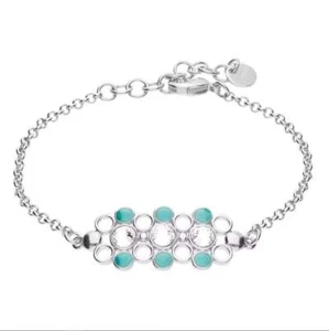 Bracciale STROILI con cristalli bianchi e smalto turchese 1669144 - Foto 1 di 3